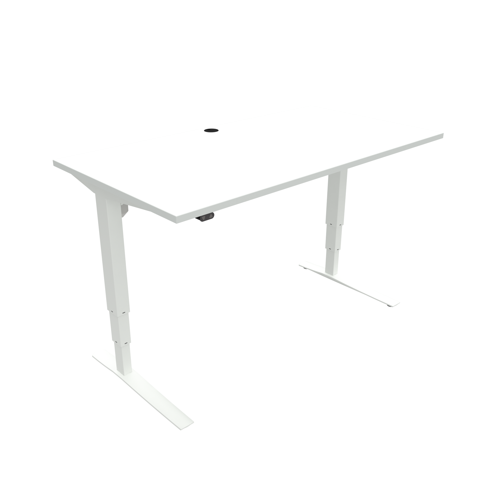 ConSet 501-43 EHA desk 1200w 800d white frame white top